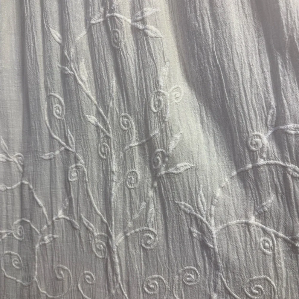 Vintage Style Boho Romantic Cottagecore Dress Crochet Embroidered Maxi Medium - Picture 10 of 10